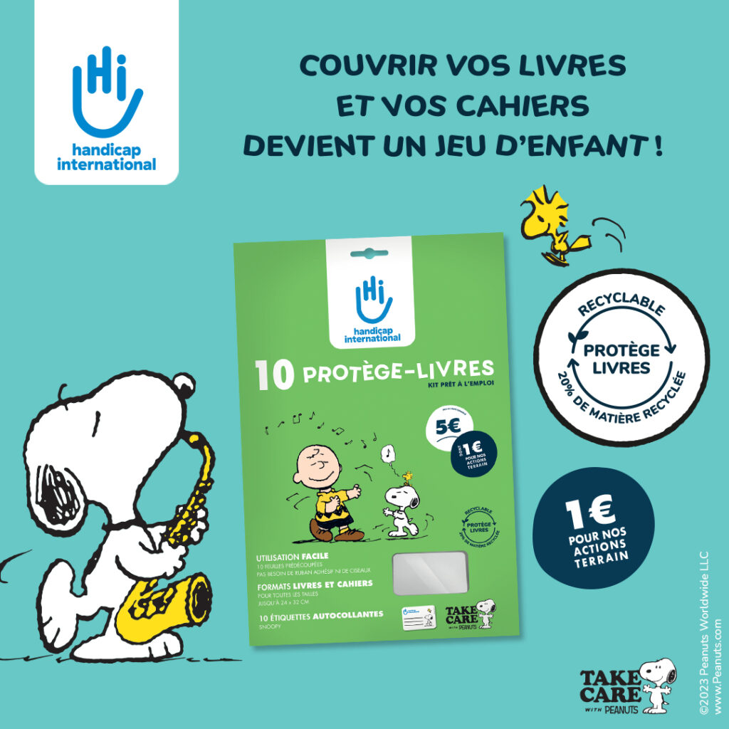 Une rentrée sereine grâce au Kit de 10 Protège-Livres Handicap International !